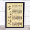 The Beatles Eight Days A Week Rustic Script Song Lyric Quote Print