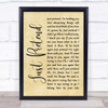 Elvis Presley Just Pretend Rustic Script Song Lyric Quote Print