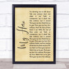 Foo Fighters My Hero Rustic Script Song Lyric Quote Print