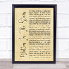 Tinie Tempah Written In The Stars Rustic Script Song Lyric Quote Print