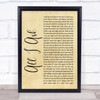 Adele All I Ask Rustic Script Song Lyric Quote Print