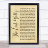 Engelbert Humperdinck The Last Waltz Rustic Script Song Lyric Quote Print