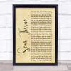 Red Hot Chili Peppers Scar Tissue Rustic Script Song Lyric Quote Print