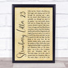 The Brothers Johnson Strawberry Letter 23 Rustic Script Song Lyric Quote Print