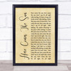 The Beatles Here Comes The Sun Rustic Script Song Lyric Quote Print