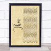 Brad Paisley Then Rustic Script Song Lyric Quote Print