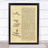 Dan + Shay How Not To Rustic Script Song Lyric Quote Print