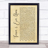 Randy Travis Forever & Ever, Amen Rustic Script Song Lyric Quote Print