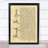 Kenny Rogers Through The Years Rustic Script Song Lyric Print