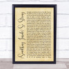 Labi Siffre (Something Inside) So Strong Rustic Script Song Lyric Print