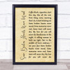 Don Williams Some Broken Hearts Never Mend Rustic Script Song Lyric Print