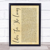 Passenger Life's For The Living Rustic Script Song Lyric Print