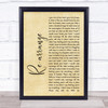 Biffy Clyro Re-arrange Rustic Script Song Lyric Print