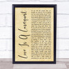 Arctic Monkeys Love Is A Laserquest Rustic Script Song Lyric Print