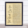 Girls Aloud I'll Stand By You Rustic Script Song Lyric Print
