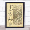 Steel Dragon We All Die Young Rustic Script Song Lyric Print