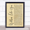 Dan + Shay Nothin' Like You Rustic Script Song Lyric Print