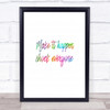 Make It Happen Shock Everyone Rainbow Quote Print Make It Happen Shock Everyone Rainbow Quote Print