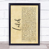 Sam Smith Latch Rustic Script Song Lyric Print