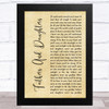 Michael Bolton Fathers And Daughters (Never Say Goodbye) Rustic Script Song Lyric Music Art Print
