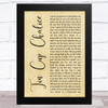 Jimmy Buffett Tin Cup Chalice Rustic Script Song Lyric Music Art Print