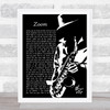 Fat Larry's Band Zoom Black & White Saxophone Player Song Lyric Print