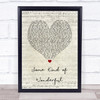 Grand Funk Railroad Some Kind of Wonderful Script Heart Song Lyric Print