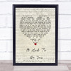 Frank Sinatra It had to be you Script Heart Song Lyric Print