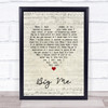 Foo Fighters Big Me Script Heart Song Lyric Print