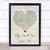 5 Seconds Of Summer Why Won't You Love Me Script Heart Song Lyric Quote Music Print