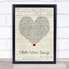 Jhene Aiko While Were Young Script Heart Song Lyric Quote Music Print