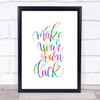 Make Your Own Luck Rainbow Quote Print