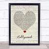Lewis Capaldi Hollywood Script Heart Song Lyric Quote Music Print