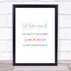 Mastery Of Your Thoughts Rainbow Quote Print