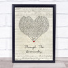 Spandau Ballet Through The Barricades Script Heart Song Lyric Wall Art Print