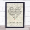 Frank Sinatra New York, New York Script Heart Song Lyric Wall Art Print