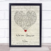 Bryan Adams We're Gonna Win Script Heart Song Lyric Wall Art Print