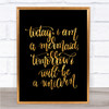 Mermaid And Unicorn Quote Print Black & Gold Wall Art Picture