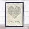 Anthem Lights Wedding Medley Script Heart Song Lyric Wall Art Print