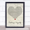 will.i.am feat. Miley Cyrus, French Montana, Wiz Khalifa Feeling Myself Script Heart Song Lyric Wall Art Print