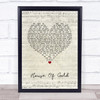 Twenty One Pilots House Of Gold Script Heart Song Lyric Wall Art Print