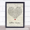 Queen Killer Queen Script Heart Song Lyric Wall Art Print