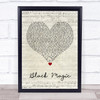 Little Mix Black Magic Script Heart Song Lyric Wall Art Print