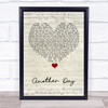 Living Legends Another Day Script Heart Song Lyric Wall Art Print