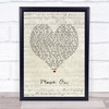 George Michael Move On Script Heart Song Lyric Wall Art Print