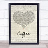 Tori Kelly Coffee Script Heart Song Lyric Wall Art Print