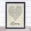 Hero Enrique Iglesias Script Heart Song Lyric Quote Print