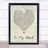 In My Blood Shawn Mendes Script Heart Song Lyric Quote Print