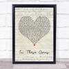 Bon Jovi In These Arms Script Heart Song Lyric Quote Print