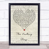 Ed Sheeran The Parting Glass Script Heart Song Lyric Quote Print